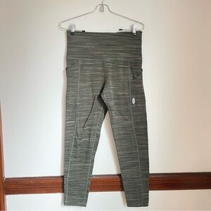 FP Movement by Free People Green Striped Leggings